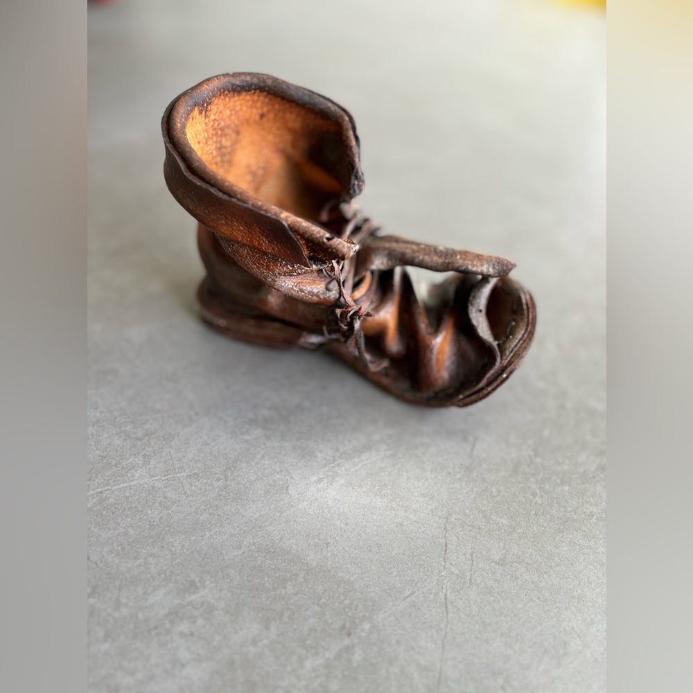 One Of The Kind, Genuine Leather Shoe Decor, Vintage, Unique, Home Decor